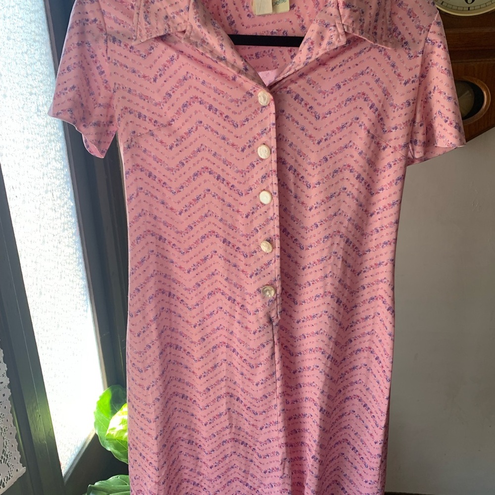 Pink Button-Up Dress